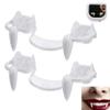 KUYYFDS Vampire Teeth,Vampire Fangs Retractable Fangs for Adults 2 Pieces Telescopic Fangs Teeth Fake Fangs Braces Fake Dentures with Halloween Party Fangs view 1
