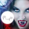 KUYYFDS Vampire Teeth,Vampire Fangs Retractable Fangs for Adults 2 Pieces Telescopic Fangs Teeth Fake Fangs Braces Fake Dentures with Halloween Party Fangs view 3