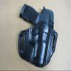 Azula OWB Leather 2 Slot Molded Pancake Belt Holster for Glock 48 MOS, 48 with Optic, Black Right Hand view 1