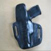 Azula OWB Leather 2 Slot Molded Pancake Belt Holster for Glock 48 MOS, 48 with Optic, Black Right Hand view 2
