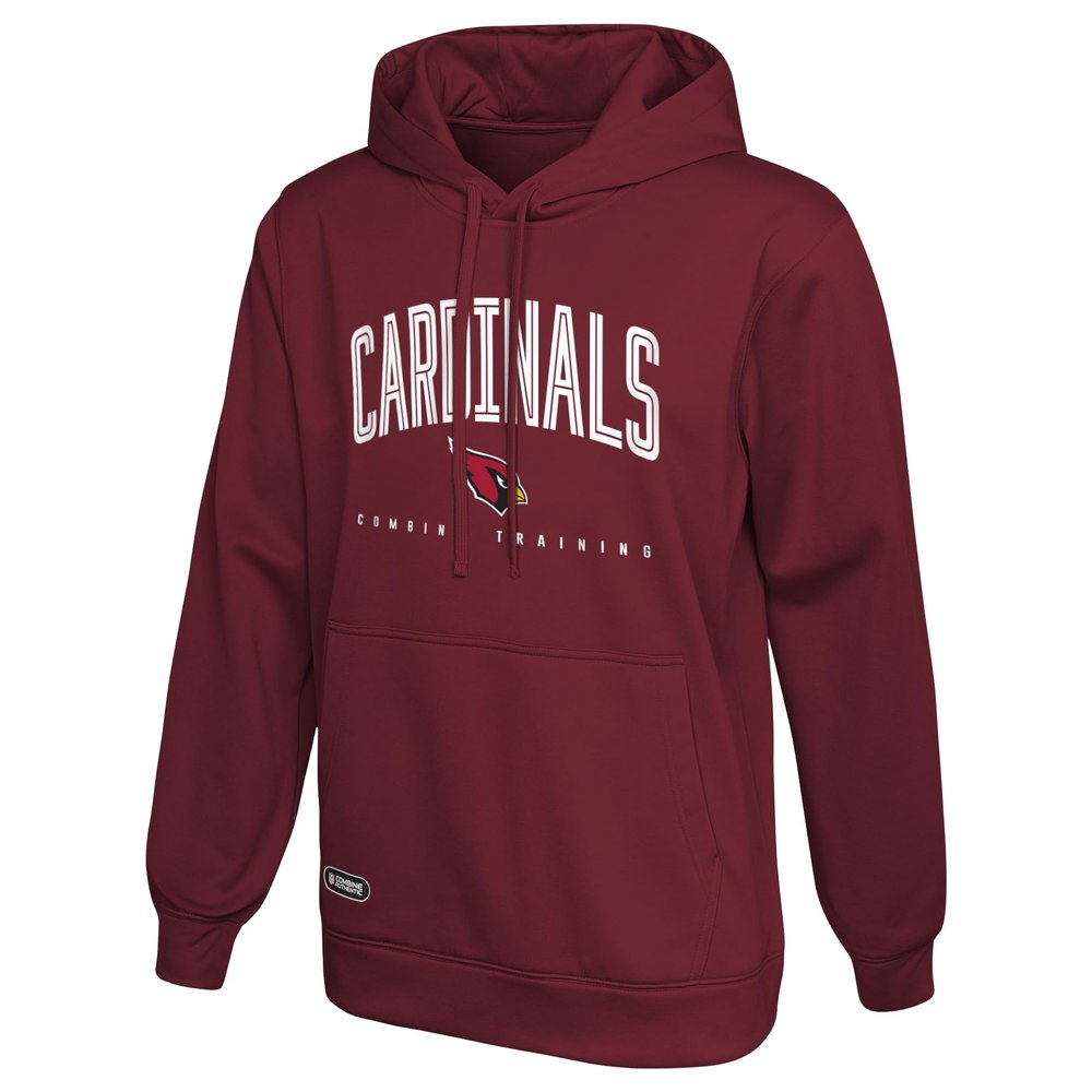 Outerstuff NFL Men's Arizona Cardinals Pullover Performance Fleece Hoodie, Up Field Logo Size XL