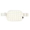 C.C Quilted Puffer Fanny Pack For Women Unisex - Daily Waist Crossbody Belt bag With Adjustable Strap (Ivory) view 1