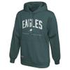 Outerstuff NFL Men's Philadelphia Eagles Pullover Performance Fleece Hoodie, Up Field Logo Size XL view 1