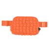 C.C Quilted Puffer Fanny Pack For Women Unisex - Daily Waist Crossbody Belt bag With Adjustable Strap (Orange) view 1