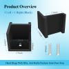 1 Left + 1 Right (Black) Hand Hinge with Ribs, Anti-Rattle Pontoon Gate Door Stop for 1-1/4" Square Tubing, Injection Molded Pontoon Door Stop, Screw Included, Direct Mounting with 1#10 Screws view 2