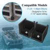 1 Left + 1 Right (Black) Hand Hinge with Ribs, Anti-Rattle Pontoon Gate Door Stop for 1-1/4" Square Tubing, Injection Molded Pontoon Door Stop, Screw Included, Direct Mounting with 1#10 Screws view 3