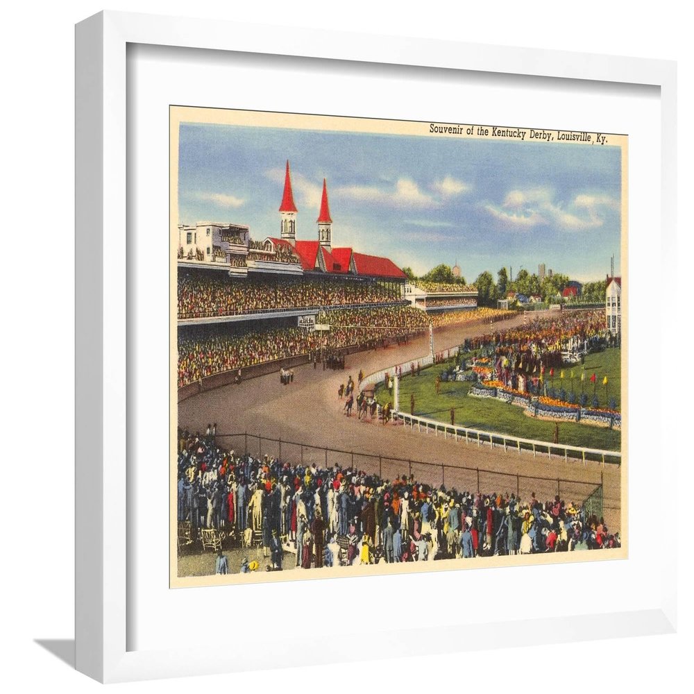 AllPosters Wall Art Print Kentucky Derby, Louisville, Kentucky on White Frame, 18x12