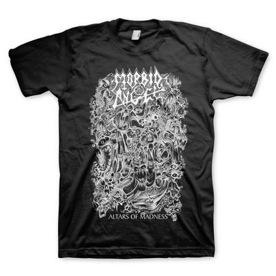 2Bhip Morbid Angel Altars of Madness 2018 Mens Black Short Sleeve T Shirt Death Metal Graphic Tees