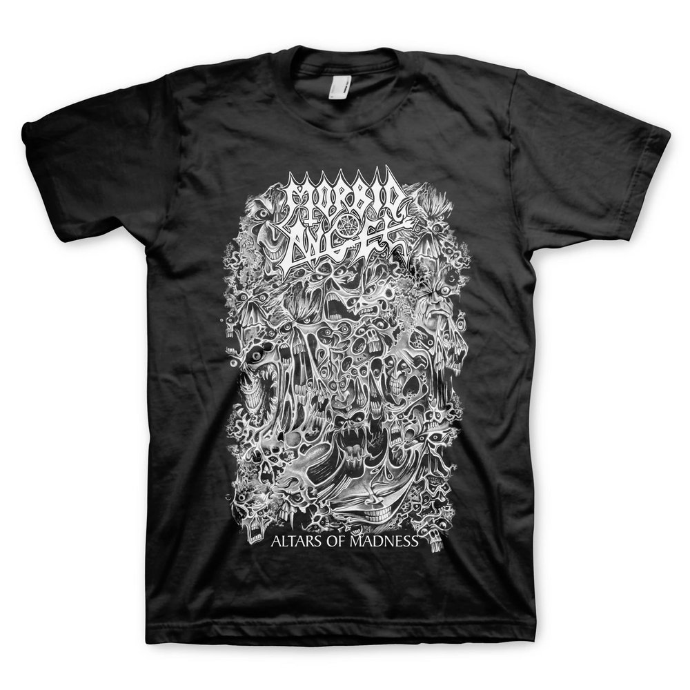 2Bhip Morbid Angel Altars of Madness 2018 Mens Black Short Sleeve T Shirt Death Metal Graphic Tees