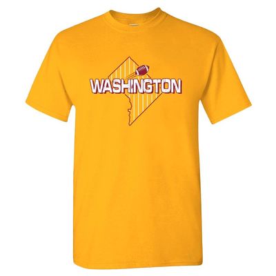 Xtreme Apparrel Washington Football Field Fans Shirt (Gold Shirt, 4XL)