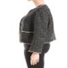 Max Studio Women's Long Sleeve Tweed Short Jacket, Black/Ivory Slub Netting-St-Kn12529, X-Small view 3