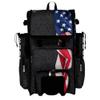 Boombah Superpack Hybrid Rolling Bat Bag - Wheeled & Backpack Version - USA Nation Black/Royal/White view 1