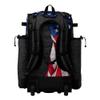 Boombah Superpack Hybrid Rolling Bat Bag - Wheeled & Backpack Version - USA Nation Black/Royal/White view 3