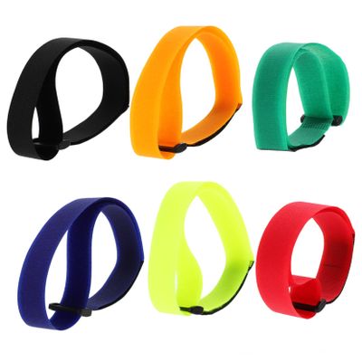 Sosoport 24pcs Multi-Functional Tire Straps Bike Rack Straps Cable Ties Reusable Bike Wheel Hook and Loop Tapes Cinch Tire Buckles Sticky