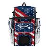 Boombah Superpack Bat Bag - Backpack Version (no wheels) - Holds 4 Bats - USA United Navy/Red/White view 1