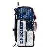 Boombah Superpack Bat Bag - Backpack Version (no wheels) - Holds 4 Bats - USA United Navy/Red/White view 2