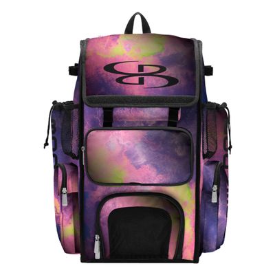 Boombah Superpack Bat Bag - Backpack Version (no wheels) - Holds 4 Bats - Celestial Bat Bag Multi