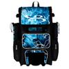 Boombah Superpack Hybrid Rolling Bat Bag - Wheeled & Backpack Version - The Natural 3 Black/White/Columbia Blue view 1