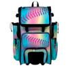 Boombah Rolling Superpack Baseball/Softball Gear Bag - Telescopic Handle - Holds 4 Bats - Wheeled Version - Softball Dream Multicolor