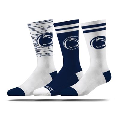 Strideline NCAA Mens Dress Socks- Campus Collection 3 Pack-Penn State- Size M/L (8-12)