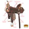HILASON Flex Tree Western Horse Stud Trail Barrel American Leather Saddle Black | for Horses view 4