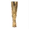 INC Womens Iyonna Patent Slouchy Over-The-Knee Boots Gold 7 Medium (B,M) view 3