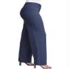 YMI Women's Hyperstretch Forever Color High Rise Wide Leg Pants, Navy, XL view 2
