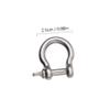 FAVOMOTO 4pcs Stainless Steel D-Shaped Shackles Horseshoe Shaped Metal Shackles for Lifting Towing Boating and Outdoor Applications view 2