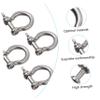 FAVOMOTO 4pcs Stainless Steel D-Shaped Shackles Horseshoe Shaped Metal Shackles for Lifting Towing Boating and Outdoor Applications view 4