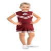 Little King NCAA Toddler/Youth Girls Team 2 Piece Cheer Dress-Arkansas-Cardinal-4T view 1