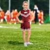 Little King NCAA Toddler/Youth Girls Team 2 Piece Cheer Dress-Arkansas-Cardinal-4T view 2
