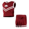 Little King NCAA Toddler/Youth Girls Team 2 Piece Cheer Dress-Arkansas-Cardinal-4T view 3