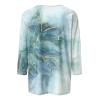 Plus Size Fall Outfits for Women, Womens Tshirts Birthday Shirts for Women 3/4 Sleeve Shirts Cute Print Graphic Tees Blouses Casual Plus Size Basic Tops Pullover Womens(3-Mint Green,Small) view 3