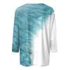 Plus Size Tops, Fashion Tops for Women Basic Tees for Women 3/4 Sleeve Shirts Cute Print Graphic Shirt Blouses Casual Plus Size Basic Tees Pullover Y2K Blouse Long Sleeve(3-Light Blue,Medium) view 3