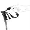 LEKI QNTM Lightweight Aluminum Ski Poles for Alpine Skiing - Black-Llight Anthracite-Neongreen - 130 cm view 3