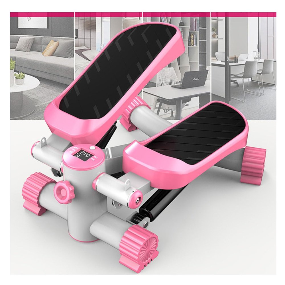 BXKCFYBSQ Stepper for Exercise Mini Stepper, Mute The Sound Stepper Stepper with LED Monitor 330LBS Loading Capacity Ideal for All Kinds of People Who Need Exercise (Color : Pink)