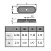 Boat Engine 68T-45251-00 Gear Box Lower Unit Anode for Yamaha Outboard Motor 6HP 8HP 9.9HP F6A/F6B/F8C (Zinc) view 3