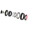 Akozon 1 1/8 Headset Bearing 47Mm Taped Headset Tap, CNC Zs44/Zs56 Aluminium Alloy Double Purpose External Taper Headset Bearing for view 1