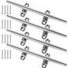 10 Inch 316 Stainless Steel Boat Cleats, Open Base Dock Cleats with Fasteners, Boat Dock Cleats Rope Cleat for Boat Docks, Decks or Nautical Decor (4 Pack)
