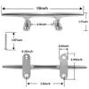 10 Inch 316 Stainless Steel Boat Cleats, Open Base Dock Cleats with Fasteners, Boat Dock Cleats Rope Cleat for Boat Docks, Decks or Nautical Decor (4 Pack) view 2
