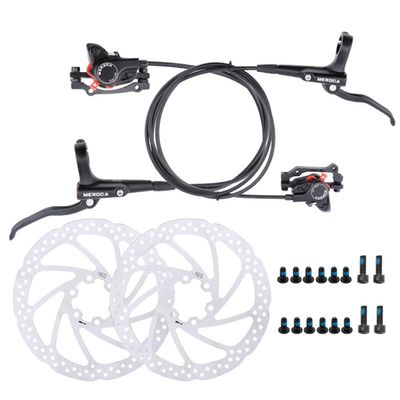 Complete Bike Hydraulic Disc Brake Set Front And Rear 800mm/1400mm Mountain Bike Aluminium Alloy Brakes Kit With IS/PM Adapter And 160mm Rotor For BMX XC Trail (Color : Black, Size : F: 800mm/R: 140