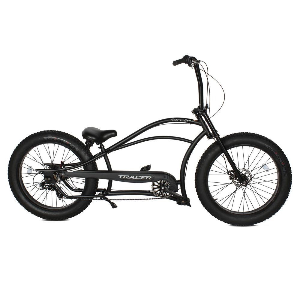 Tracer Siena Chopper Stretch Cruiser GT Bike for Adults 26 Inch Complete Bicycles with Hi-Rise Handlebar 7-Speed Beach Cruiser Bike (mbk1)