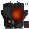 Heated Gloves for Men Women, Rechargeable Full & Half Hands Electric Gloves Heated Fingerless Touchscreen Gloves Heated Winter Hand Warmer for Work Cycling Skiing Outdoor Snow (Large) view 1