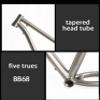27.5-inch Ultra-high-Strength Titanium Mountain Bike Frame, Weight 1.6 kg. view 4