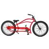 Tracer Siena Chopper Stretch Cruiser Bike for Adults 26 Inch Beach Cruiser Bike with Moon-Type Handlebar Single Speed Adult Recumbent Bike (red) view 1