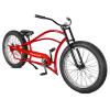 Tracer Siena Chopper Stretch Cruiser Bike for Adults 26 Inch Beach Cruiser Bike with Moon-Type Handlebar Single Speed Adult Recumbent Bike (red) view 2