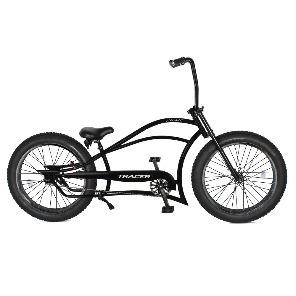 Tracer Siena Chopper Stretch Cruiser GT Bike for Adults 26 Inch BMX Bicycles with Hi-Rise Handlebar Single Speed Adult Recumbent Bikes (MBK1)