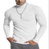 NY Threads Men's Ribbed Turtleneck Slim Fit Pullover Casual Long Sleeves Basic Top, Medium, White view 1