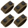 uxcell Duty Belt, 4Pcs - Nylon Belt Keeper with Double Snaps, Fabric Wide Belt Loop Accessories for Security Guard Equipment (Khaki) view 1