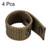 uxcell Duty Belt, 4Pcs - Nylon Belt Keeper with Double Snaps, Fabric Wide Belt Loop Accessories for Security Guard Equipment (Khaki) view 3